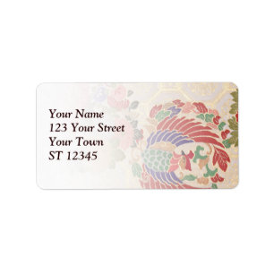 Étiquette de adresse en tissu japonais
