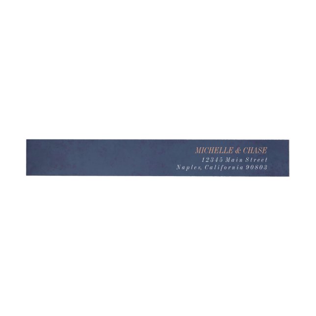 Étiquette de adresse enveloppant, bleu marine, (Individuel)