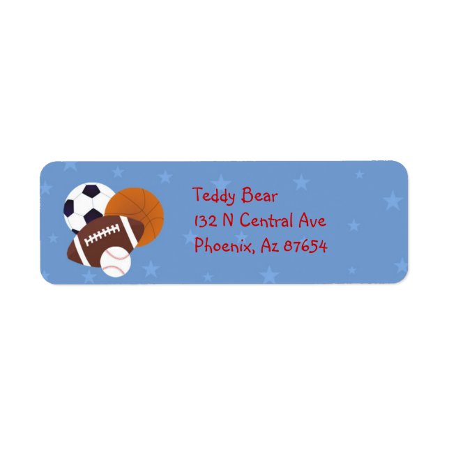 Étiquette de adresse étoilé (Devant)