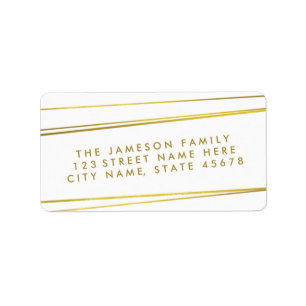 Étiquette de adresse Faux Gold Foil