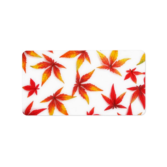 Étiquette de adresse Feuilles d'automne (Devant)