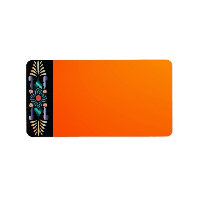 Étiquette de adresse floral (Devant)