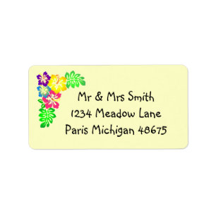 étiquette de adresse/Floral