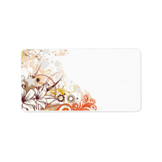 Étiquette de adresse floral personnalisé