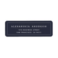 Étiquette de adresse frontalier de la Marine bleu 