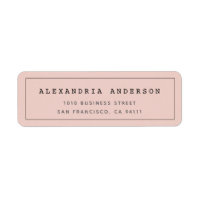 Étiquette de adresse frontalier transparent minima