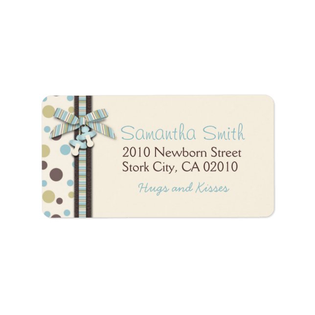 Étiquette de adresse garçon (Devant)