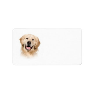 Étiquette de adresse Golden Retriever