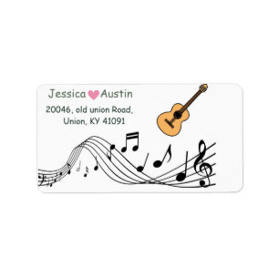 Étiquette de adresse guitare