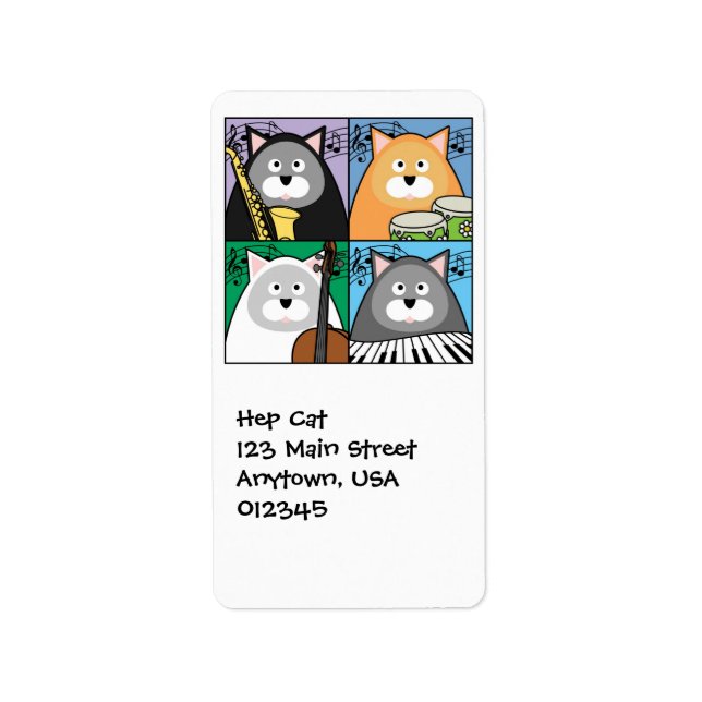 Étiquette de adresse Hep Cat (Devant)