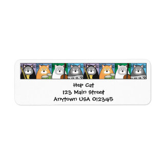 Étiquette de adresse Hep Cat