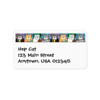 Étiquette de adresse Hep Cat