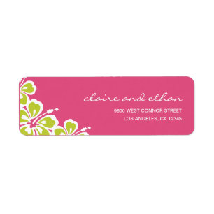 Étiquette de adresse Hibiscus - Azalea -