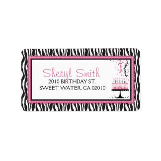 Étiquette de adresse HP Wild Birthday Cake