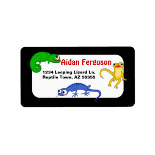 Étiquette de adresse idiot de lézard de saut