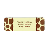 Étiquette de adresse - Impression Giraffe