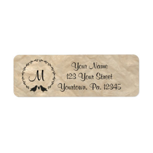 Étiquette de adresse initial fait sur commande de