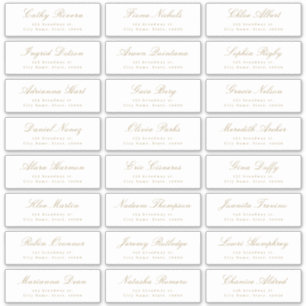 Étiquette de adresse invité du mariage d'écriture 