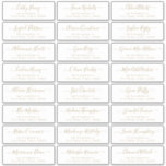 Étiquette de adresse invité du mariage d'écriture<br><div class="desc">Le étiquette de adresse de devis minimaliste mariage dispose d'un nom de script moderne et d'une adresse de police serif classe en couleur or modifiable,  simple et élégant. Idéal pour une mariage simple et moderne. Voir toutes les pièces correspondantes de la collection</div>