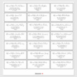 Étiquette de adresse invité Mariage noir et blanc<br><div class="desc">Cette étiquette de adresse de mariage noir et blanc est parfaite pour un mariage simple. Le design comporte une belle façade calligraphique dans un arrière - plan blanc pour embellir votre événement.</div>