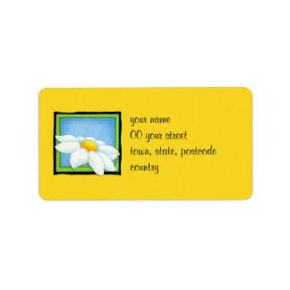 Étiquette de adresse jaune marais