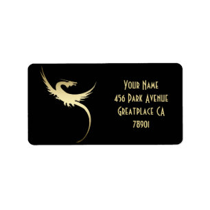 Étiquette de adresse légendaire de dragon