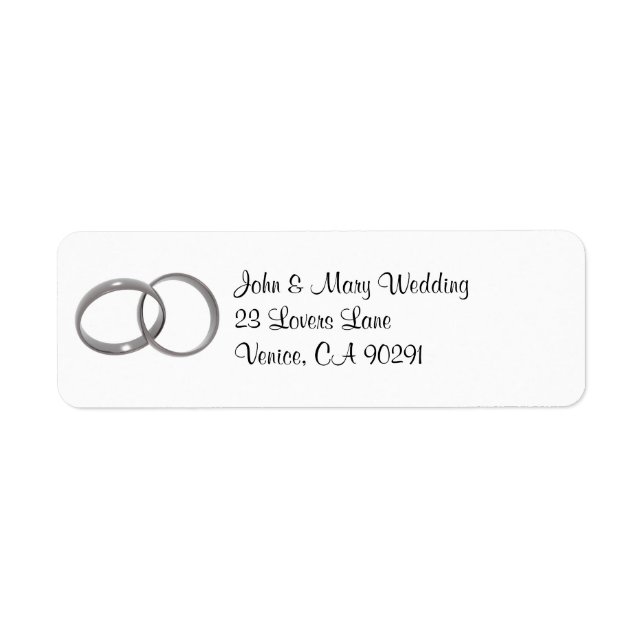 étiquette de adresse mariage (Devant)