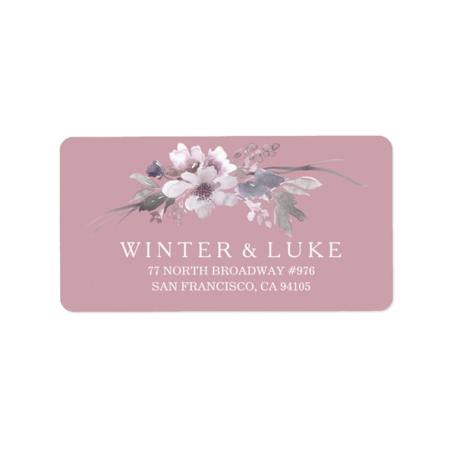 Étiquette de adresse Mariage couleur rose pâle (Devant)