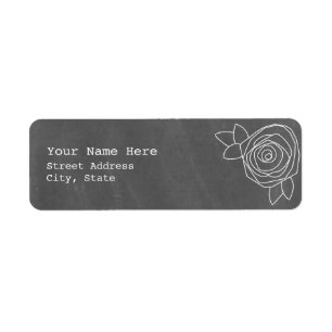 Étiquette de adresse Mariage Rose inspiré du table