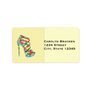 Étiquette de adresse Mariage Vintage haut talons