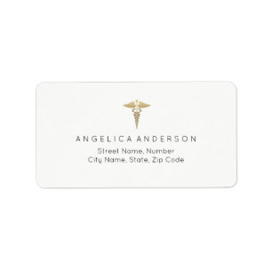 Étiquette de adresse Médicale de symbole de