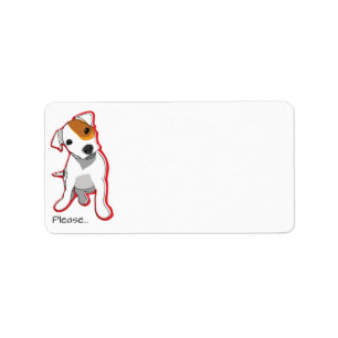 Étiquette de adresse mignon de retour de chiot de