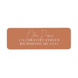 Étiquette de adresse minimal par script de caramel