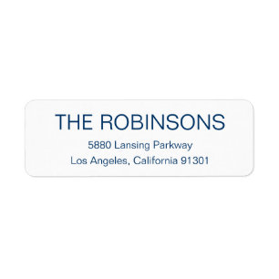 Étiquette de adresse minimaliste moderne