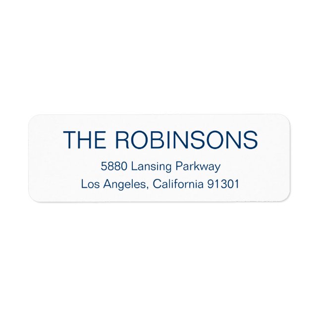 Étiquette de adresse minimaliste moderne (Devant)