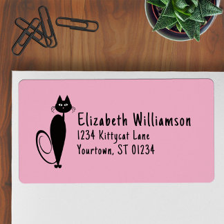 Étiquette de adresse Mod Black Kitty