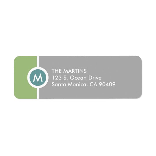 Étiquette de adresse moderne de retour de