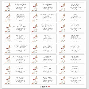 Étiquette de adresse moderne invité