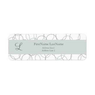 Étiquette de adresse Monogramme moderne