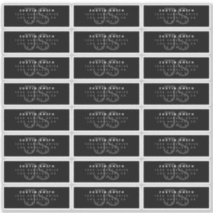 Étiquette de adresse Monogramme moderne transparen