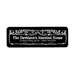 Étiquette de adresse mort de Halloween de roses