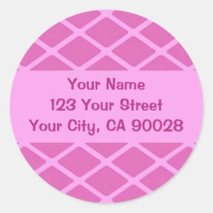 étiquette de adresse motif rose
