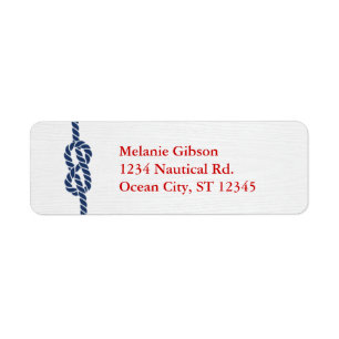 Étiquette de adresse nautique de retour de noeud
