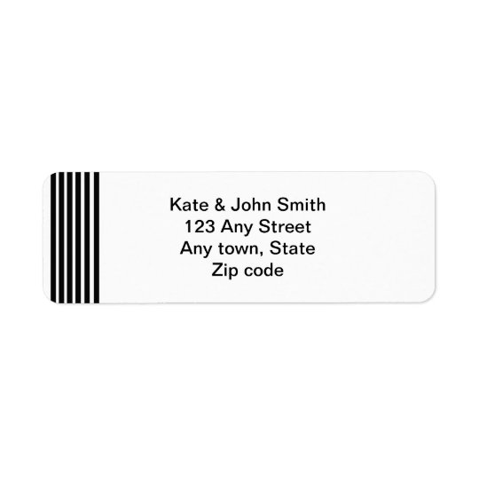 étiquette de adresse noir et blanc