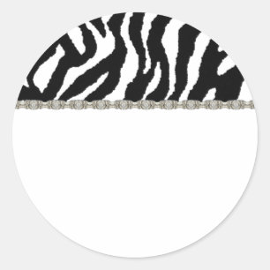 Étiquette de adresse noir et blanc Zebra
