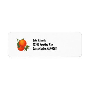 Étiquette de adresse Oranges rétro personnalisées