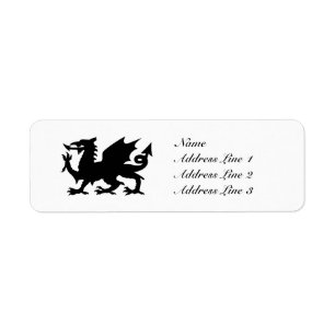 Étiquette de adresse ou étiquette de dragon du
