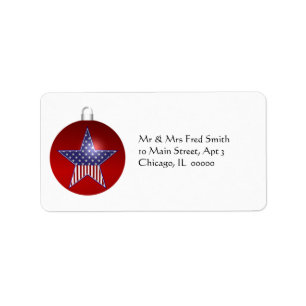 Étiquette de adresse patriotique d'ornement de