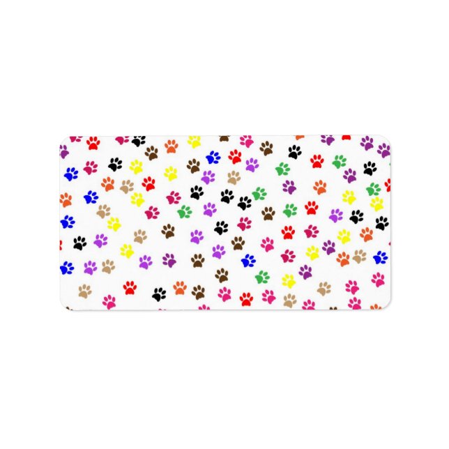 Étiquette de adresse Paws (Devant)