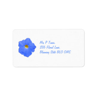 Étiquette de adresse personnalisé bleu et jaune Pe